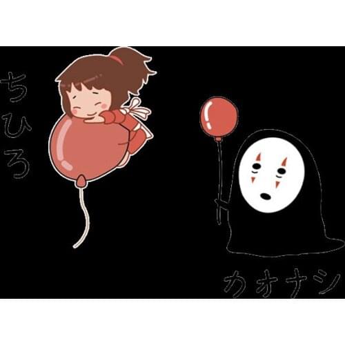 Cartoon Patches Iron-on Transfers Stickers DIY Heat Transfer Japan Anime Faceless Man Patch Washable Stickers Badges