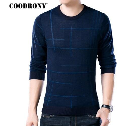 COODRONY Soft Cashmere Sweaters O-Neck Wool Pullovers 2020 Autumn Winter Warm Sweater Men Brand Clothing Plus Size Pull Homme