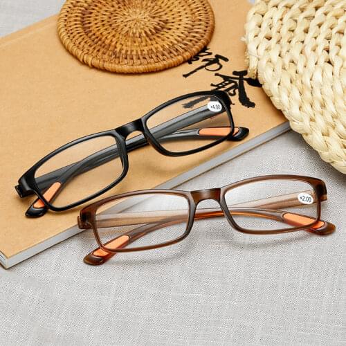 Women Men Reading Glasses TR90 Ultralight Retro Resin Clear Lens Female Male Reader Eyewear Presbyopic Glasses