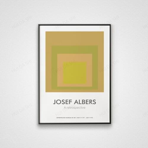 Josef Albers Premium Poster, Minimalistic Art Homage to the Square Series, Small to Large Sizes, Geometric Art Abstract Poster