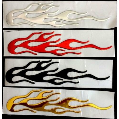 PVC Soft 4 Colors Helpful Personalized Car Motorcycle 3D Flame Fire Reflective Sticker Vinyl Decal