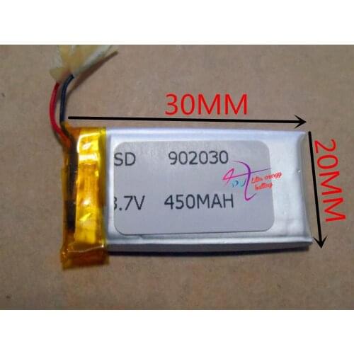 Size 902030 3.7V 450mah Lithium tablet battery with Protection Board For MP3 MP4 PDA Digital Product Free Sh