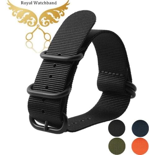 Multicolor 18mm 20mm 22mm 24mm Size Available 5 Ring Nylon Zulu G10 Military Watch band strap bracelets