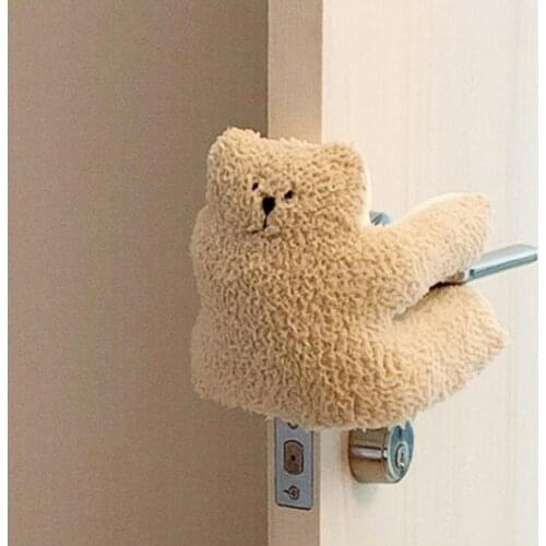 Cartoon Thick Plush Rabbit Bear Baby Door Stopper Safety Hand Finger Protector Holder Hidden Doorstop Furniture Door Hardware