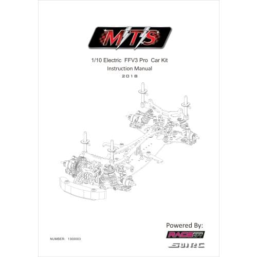 SN-RC S130003 MTS-FF V3 PRECURSORELECTRIC TC CAR GT INSTRUCTION EXPLOSION MAP DECOMPOSITION DIAGRAM