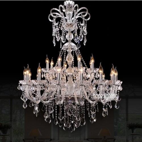 Modern Crystal Chandeliers hotel hall chandelier lighting residential lighting LED candelabra lamps glass chandeliers bedroom