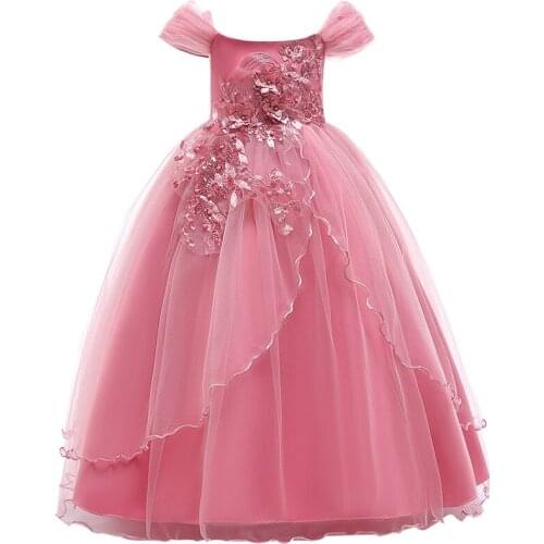 Flower Girl Dresses for Weddings Evening Party Vintage Lace Rustic Champagne Ball Gown Girls wedding dinner perform dress