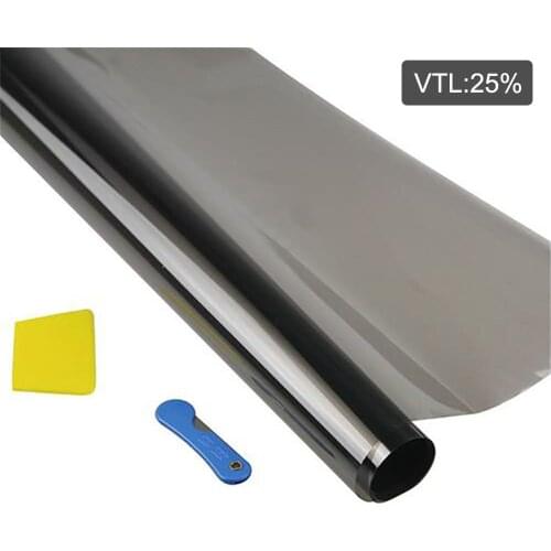 600x50cm VLT Black Auto Car Home Window Glass Building Tinting Film Roll Side Window Solar UV Protection Sticker Curtain Scraper
