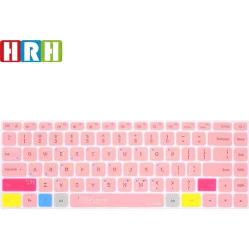 HRH Ultra-slim Washable Silicone Backlight Backlit Hollow Out Keyboard Skin Protector for Xiaomi Pro 15.6"Notebook Win 10 Intel