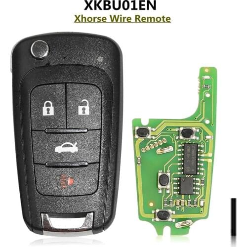 5pcs/lot Xhorse XKBU01EN Wire Universal Remote Control Key With 3+1/ 4 Buttons – FOB for VVDI Key Tool