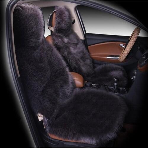 Universal Size Natural Sheepskin Car Seat Covers Long Fur Soft Easy To Install Interior Accessories Basic Function