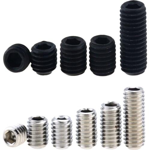 M2 M2.5 M3 M4 M5 M6 M8 DIN916 304 Stainless Steel OR Grade 12.9 Alloy Steel Hex Socket Set Screws Grub Screw