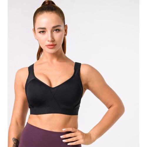2021 Hot Sale Female Sportwear Euramerican Large Underwear High-Intensity Hollow Breathable Sexy Running Yoga Fitness Bra