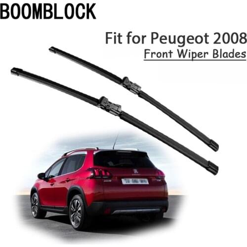 BOOMBLOCK 2PCS High Quality Front Windshield Wiper Blades For Peugeot 2008 2017 2016 -2012 Accessories