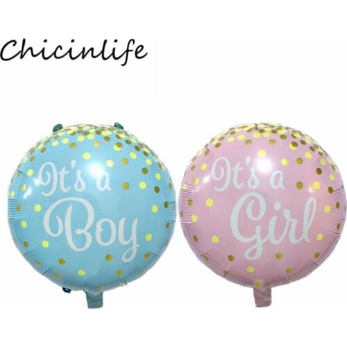 Chicinlife 5Pcs 18inch Its A Boy/Girl Foil Balloons Gender Reveal Party Decoration Happy Birthday Newborn Baby Shower Supplies
