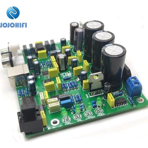 CS4398 DAC Board with USB Optical Fiber 24/192K Decoder Board AC15V 32K-192K/24BIT Finished Board