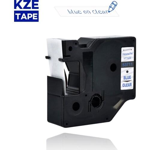 Dymo d1 24mm 53711 blue on clear label tapes Ribbon compatible Dymo D1 label printer for Dymo Label Printer DYMO LM160 LM280