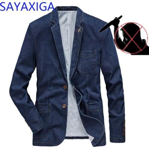 Self defense Anti cut clothing Stealth Knife Cut Resistant Denim blazer Jacket Stab Proof Cutfree bodyguard cutfree blouse4XL