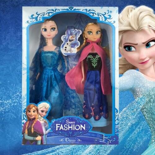 2pcs Disney Frozen 2 Elsa Anna Action Figure 30cm Frozen Elsa Movable Figure Dolls Toys Christmas Gifts Toys For Children Girls