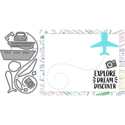 Planes and Yachts Metal Cutting Dies for Scrapbooking Handmade Tools Mold Cut Stencil New 2021 DIY Card Make Mold Model Craft