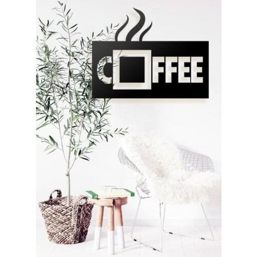 Coffee Metal Table Wall Decor Art Decor 3D Metal Sculpture Home Decor Office Decor Stylish Bracket Hanger