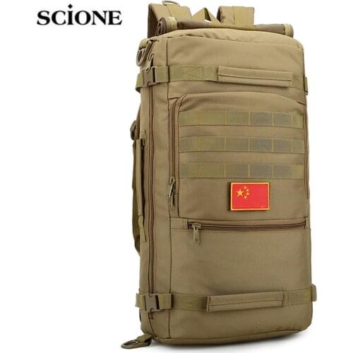 Molle 50L Camping Rucksack Tactical Military Backpack Tactical Backpacks Camouflage Hiking Outdoor Bag Sac De Sport Pack XA632WA