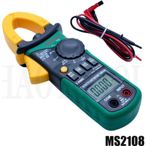 Multitester MASTECH MS2108 Digital Clamp Meter Multimeter 6600 Counts True RMS AC DC Capacitance Frequency Inrush Current Tester