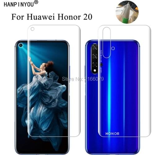 For Huawei Honor 20 6.26" Soft TPU Front Back Full Cover Screen Protector Transparent Protective Film + Tools (Not Glass)