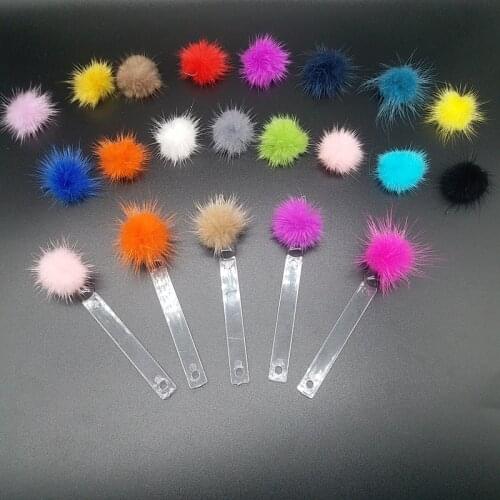 24 Pcs 3D Nail Decoration Set Nail Fluffy Plush Ball Soft Pom Poms Magnetic Pendant Jewelry Ornament DIY Manicure Accessories