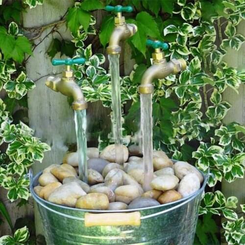 Invisible Float Faucet Fountain Decorating Metal Floating Tap Watering Can Fountain Holiday Gift Invisible Spout for Garden