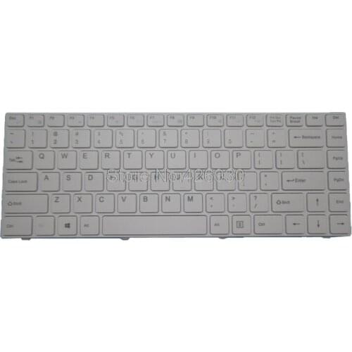 Laptop US Keyboard For BBEN AK1435 14.1" English white with frame new