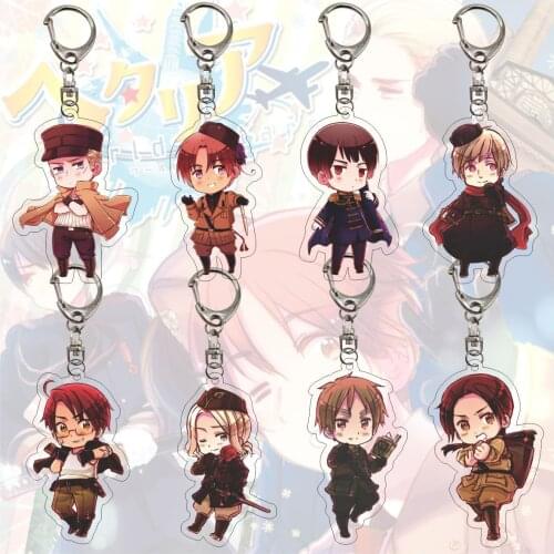 Axis Power Hetalia APH Arthur Kirkland Alfred F. Jones Anime Acrylic Pendant Keychain Figure Collection Model Toy Gifts Cosplay