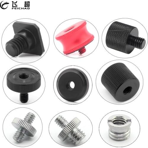 1/4 3/8 5/8 Thread Screw Mount Adapter Tripod Plate Flash Light Converter Mic Hotshoe Holder SLR Camera Photo Studio Accessories