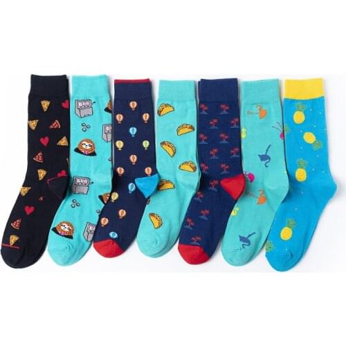 Gift Cute Cartoon Fruits Sky Funny High quality Splicing socks Cosplay Superhero Cotton personality socks prop Novel stockings
