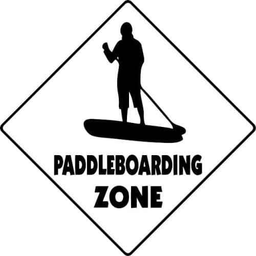 15.6CM*15.6CM Paddleboarding Crossing Decal Zone Vinyl Car Sticker Trunk Bumper Decoration Decal Accessories