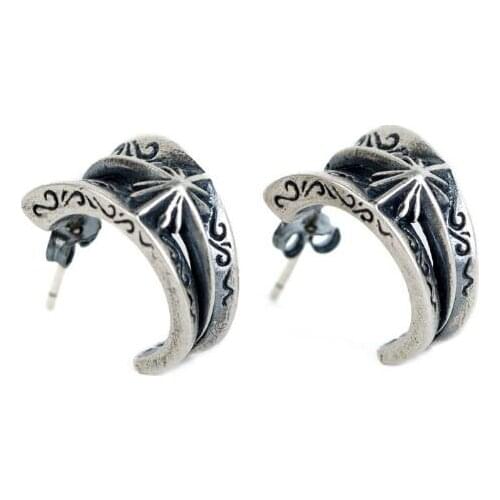 Zavorohin Vintage Ethnic Soild 100% Real 925 Sterling Silver Earrings For Women Men Party Charming Jewelry Dropship