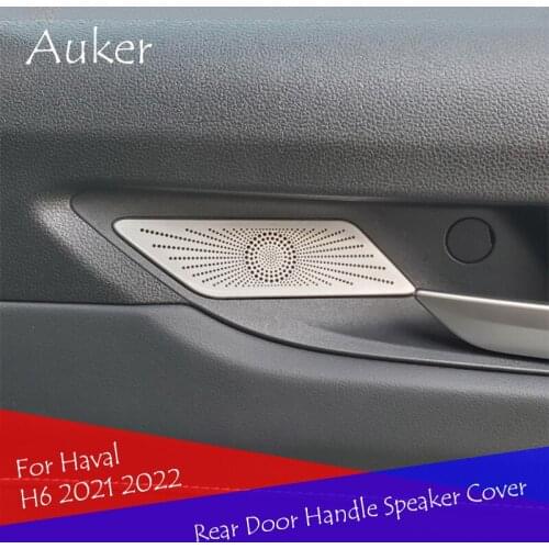 Inner Rear Door Handle Audio Horn Hood Speaker Trim Cover Decoration Sticker Frame Car Accessories For Haval H6 2021 2022