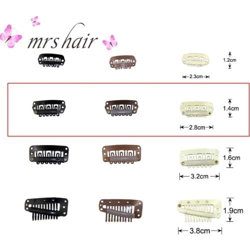 50pcs 2.8cm Hair Extensions Clip Snap Clips With Silicone Back Wig Clips For Clip In Weave Wig Accessories