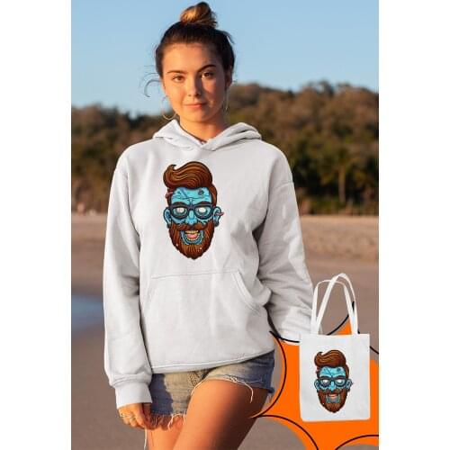 Angemiel Wear Entel Zombie With White Women 'S Hooded Sweatshirt Bags Kombin