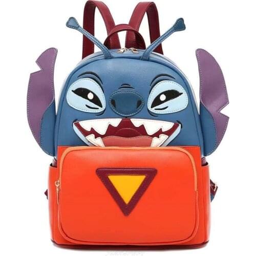 Gift Stitch Backpack Women Designer Leather Disney Cute Back Pack Travel Girls Mochila Cartoon Bagpack Sac Purses Bolsa Feminina