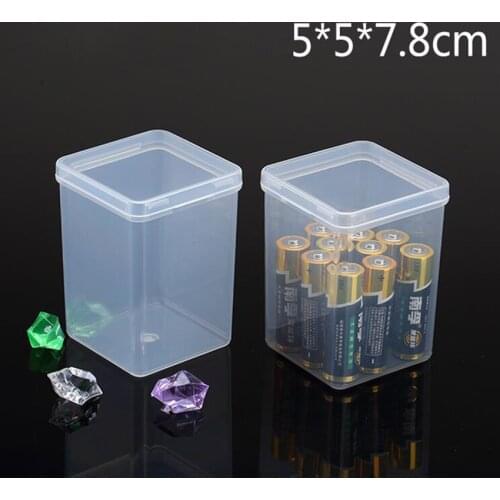 1pc Small deepen Square Clear Plastic Jewelry Storage Boxes Beads Crafts Case Containers 5.2*5.2*8.1mm