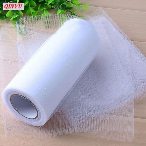15CM*22M sheer crystal organza tulle roll fabric for wedding party decoration organza chair sashes 5ZSH759
