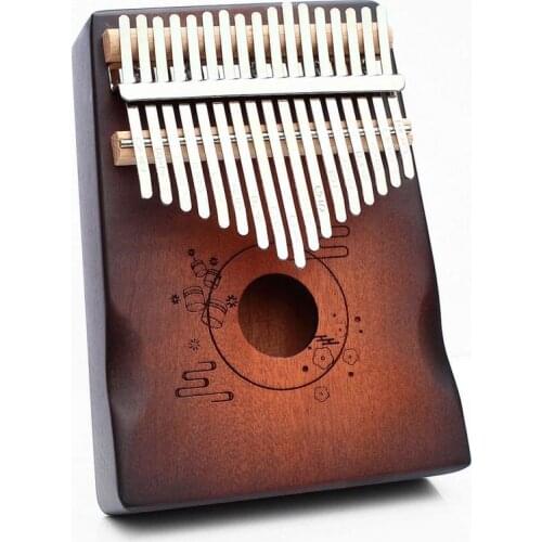 17 Keys Kalimba Thumb Piano Mbira Keyboard Solid Mahogany Musical Instrument Portable Handguard Design Finger Piano Girls Gift