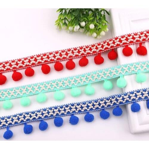 2 yards Lace Accessories Color 2.7cm Restoring Ancient Ways pompom lace Clothing Pillows Curtains Edge Trim