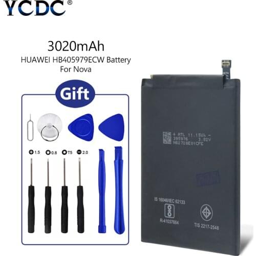 2019 YCDC 100% Replacement HB405979ECW Battery For Huawei Nova Enjoy 6S Honor 6C Y6 Pro 2017+Repair Tools Lithium battery