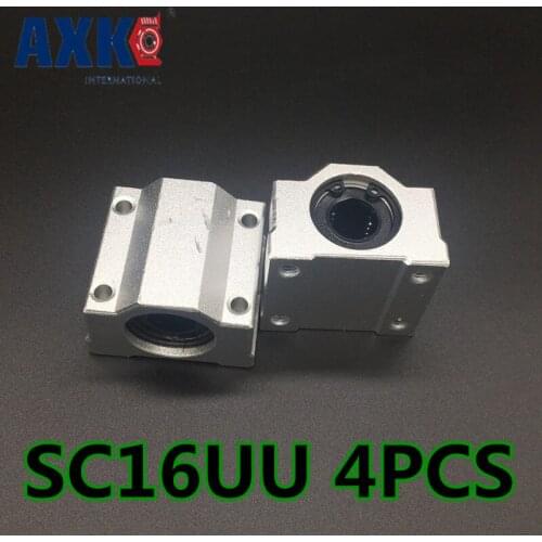 4pcs/lot Free Shipping Sc16uu Scs16uu 16mm Linear Ball Bearing Block Cnc Router