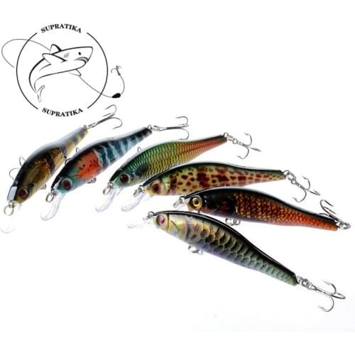 6Pcs/Lot Minnow Fishing Lure Baits 9.5cm/11.5g Diving 0.6m--1.8m Wobblers Isca Artificial Olta Takimlari Pesca Acesorios