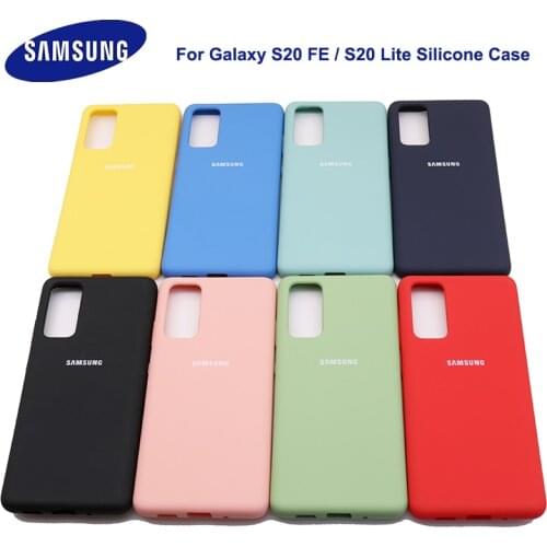 Samsung Galaxy S20FE 5G Case Origianl Housing Silky Silicone Cover Soft-Touch Back Protective Shell For S20Lite Fan Edition