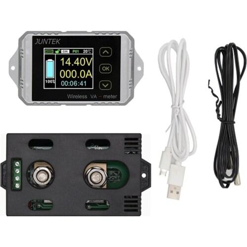 100V 30A 50A 100A 200A 300A 400A Digital Color LCD Wireless Voltage Current Meter Car Battery Monitoring Battery Coulomb Counter