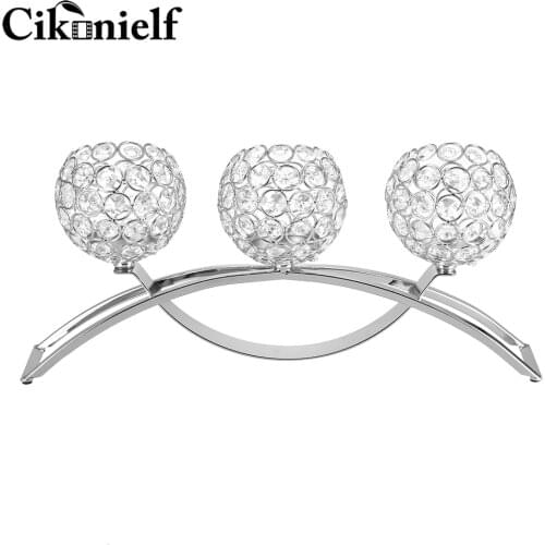 Cikonielf Decorative Silver Candlesticks